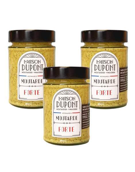 Lot de 3 Moutardes blanche et douce 3x195g