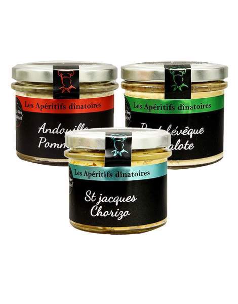 Lot de 3 apéritifs dinatoires père Roupsard 100g