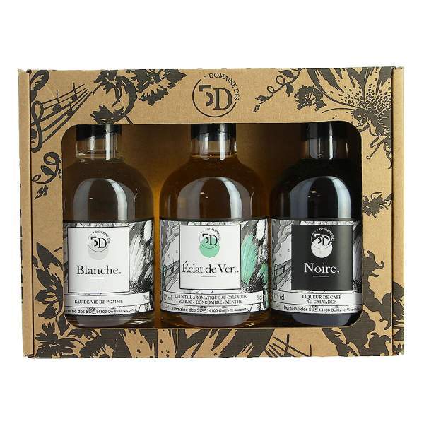 Coffret de spiritueux 3x20cl Domaine des 5D
