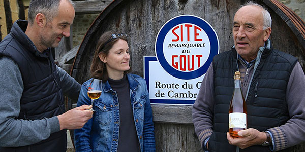 Dégustation d'un cidre Pays d'Auge à la fin de la fermentation naturelle en bouteille