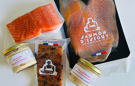 Les différents produits de Saumon d'Isigny